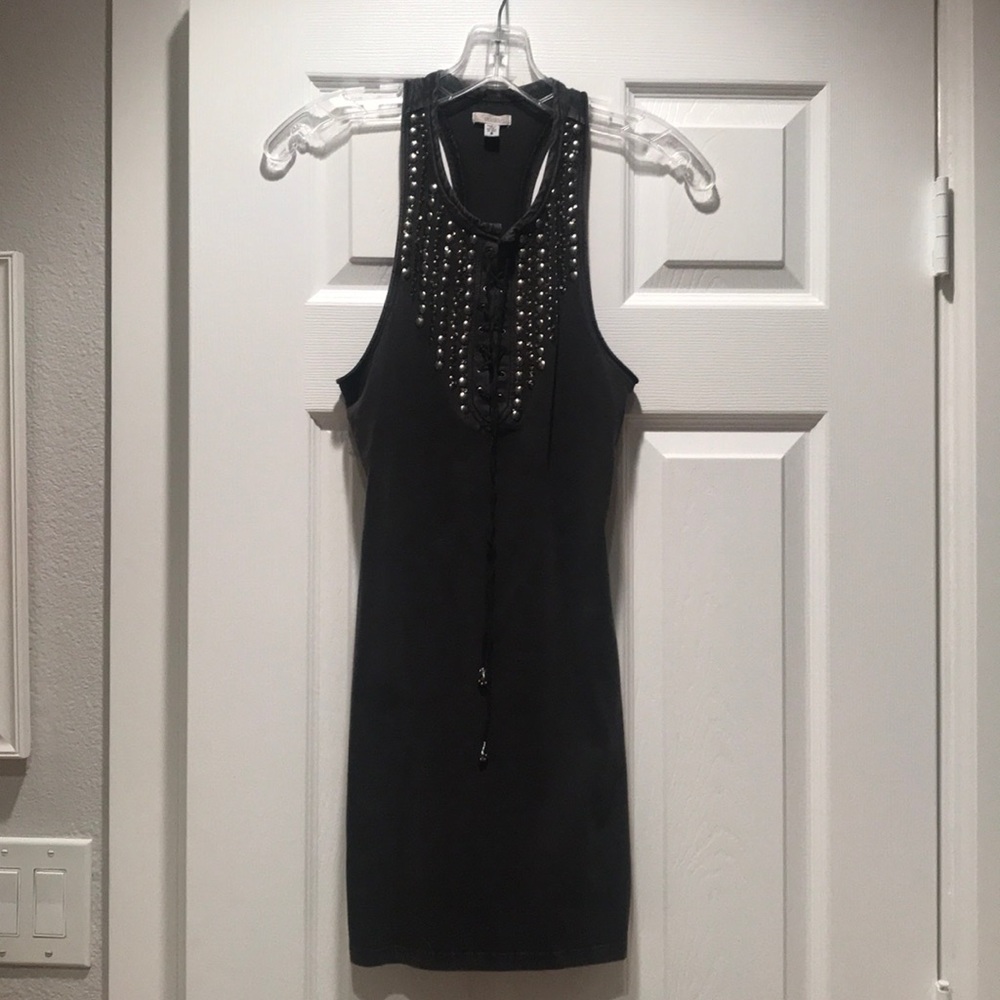 Studded tank dress, small but fits like XS